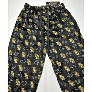 True Religion Black Loungewear Sleepwear Pants Logo Men's Small NWT New